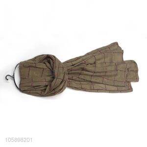Women promotional grid pattern acrylic shawl scarf for winter