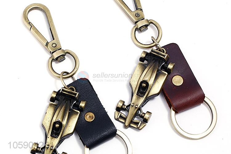 Made in China leather key chain with retro 4x4 vehicle charms