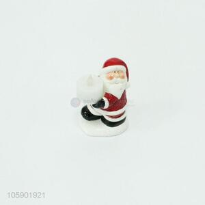 Lowest price christmas ceramic santa candle holder for decoration