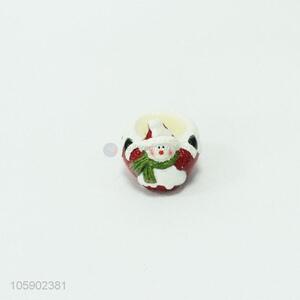 Popular christmas ceramic candle holder christmas snow man shape