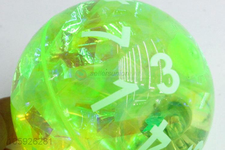 Top manufacturer kids figure printed crystal flashing light toy ball