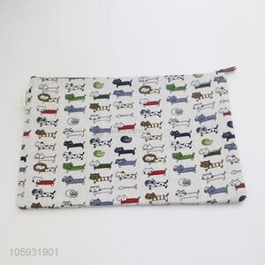 Wholesale Popular Lovely Cat Pattern A4 Paper Portable Pocket Bill Pouch File Bag