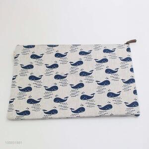 China Wholesale Shark Pattern Portable Document File Bag with Zipper