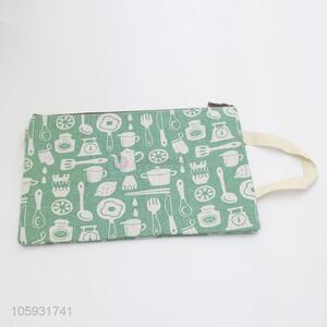 Bottom Price Cutlery Pattern Portable Document File Bag with Zipper