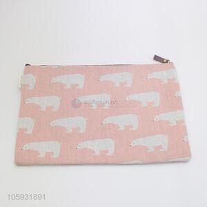 Wholesale Price Polar Bear Pattern Storage Bag File Bag for Notebooks Pens
