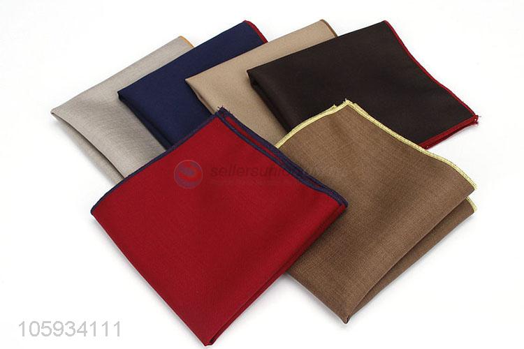 Wholesale Pure Color Pocket Square Men Handkerchief