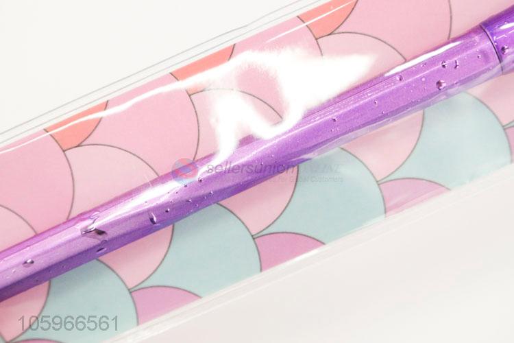 Custom nylon hair plastic handle large eye shadow brush makeup brush