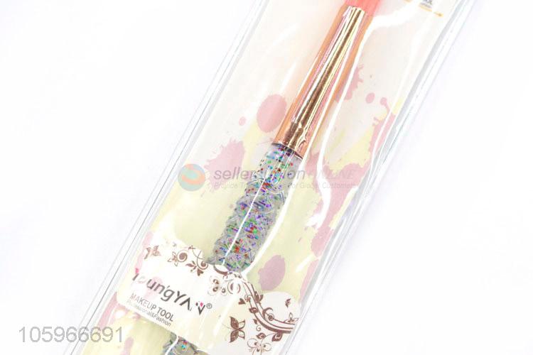 Factory price plastic handle nylon hair angled makeup eyebrow brush