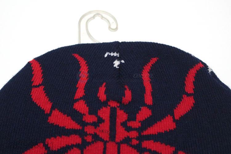 New arrival spider pattern winter knit warm hat