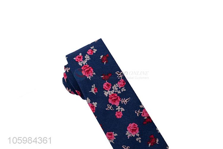 Superior quality fashion beautiful floral print skinny neckties