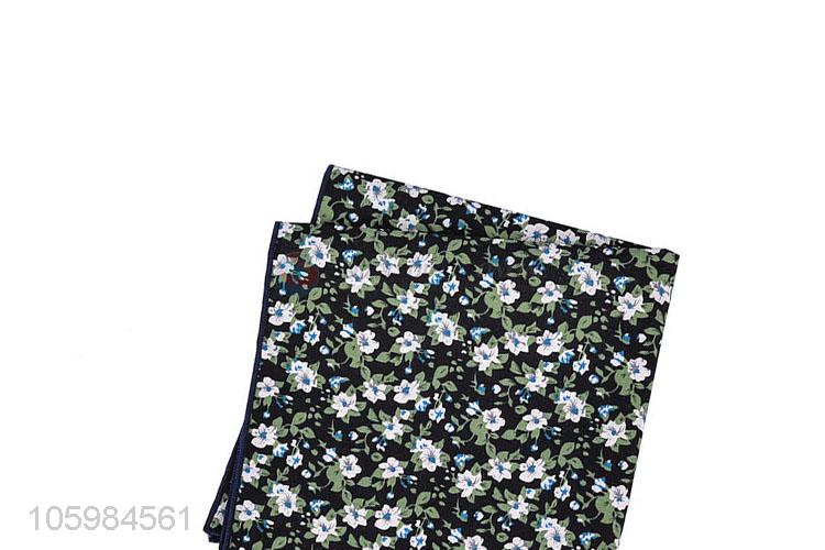 High quality beautiful floral print suit pocket square