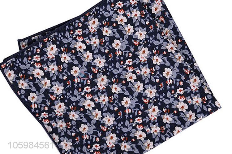 High quality beautiful floral print suit pocket square
