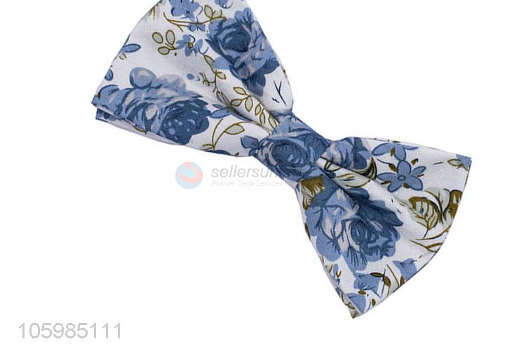 High sales flower printed 100% cotton men bow tie