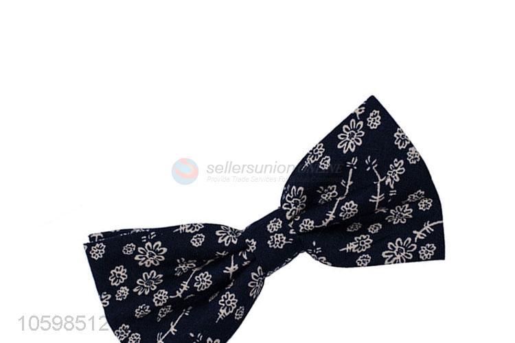Wholesale custom flower printed cotton bow tie for men