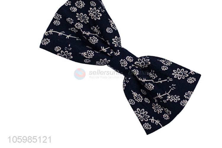 Wholesale custom flower printed cotton bow tie for men