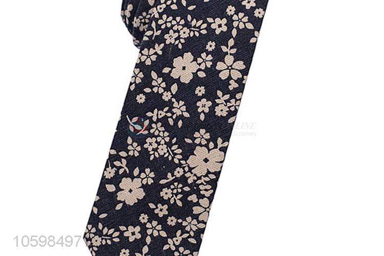 OEM factory men ties flower printed cotton necktie