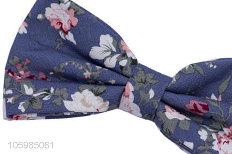 Manufacturer custom flower printed bow tie for men
