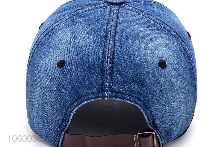 Wholesale unique design unisex denim caps dome cap