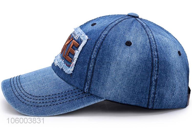 Wholesale unique design unisex denim caps dome cap