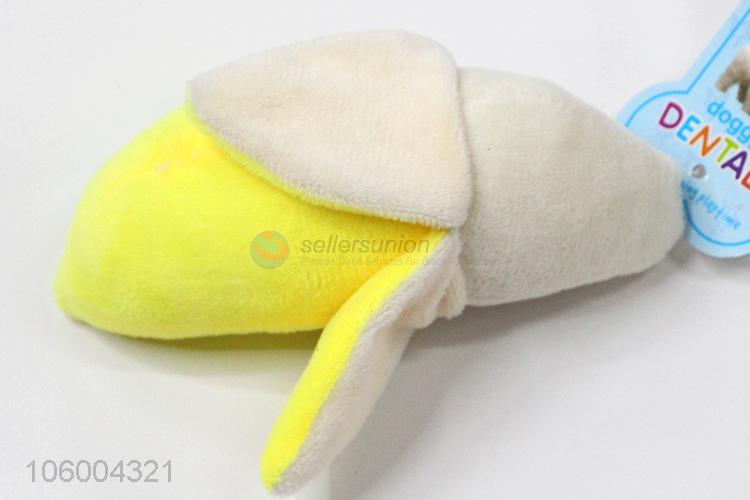 Best price cute banana plush pet dog toy sound puppy chew toys