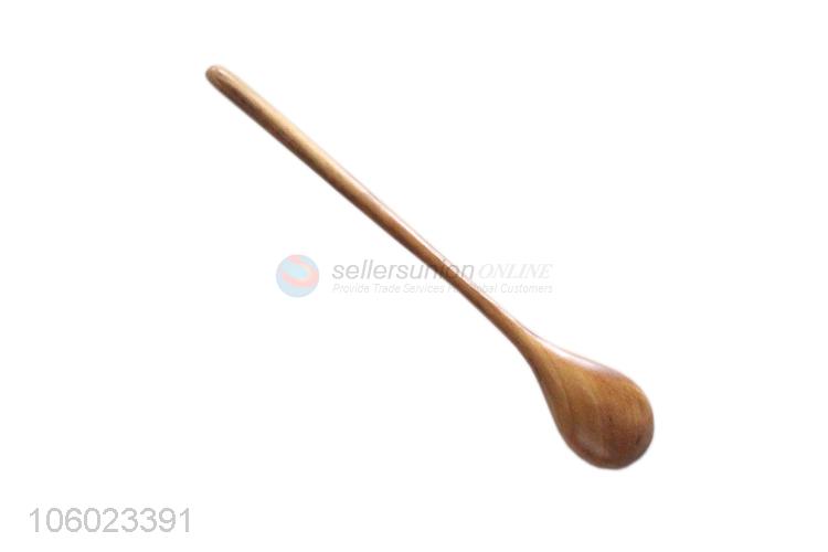 Good Sale Thin Long Handle Wooden Coffee Spoon