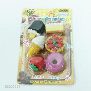 Creative Design 6 Pieces Dessert Shape Eraser Set