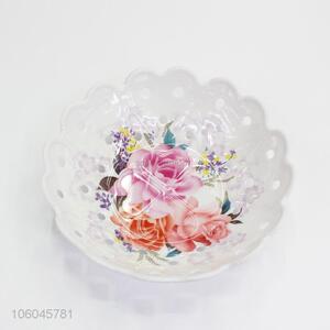 High quality hollow design plastic melamine fruit basket