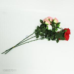 Best Selling Simulation Rose Plastic Artificial Bouquet