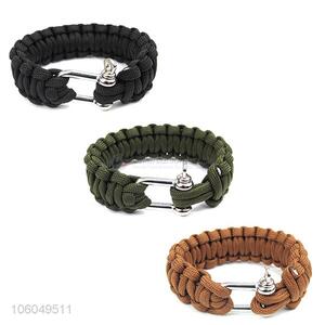 Factory price outdoor camping survival paracord braided bracelet