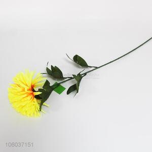 Superior Quality Plastic Round Yellow Chrysanthemum