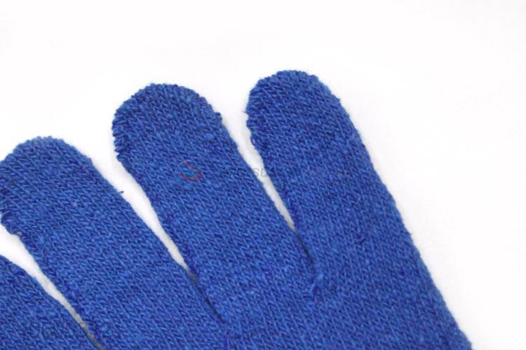 High quality pvc dotted blue knitted gloves dispensing non-slip wear gloves