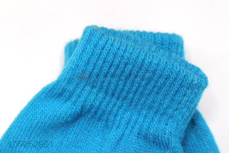 Hot selling knitted five finger gloves winter warm acrylic gloves