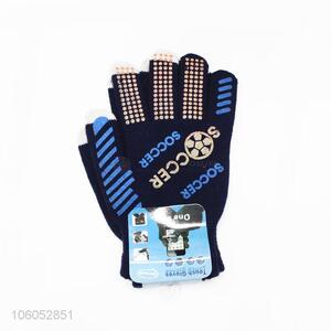 Good quality men's knitted  dispensing non-slip touch screen gloves