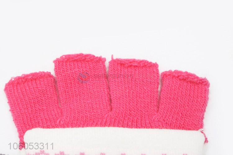 New children assorted colors magic knit warm acrylic glove