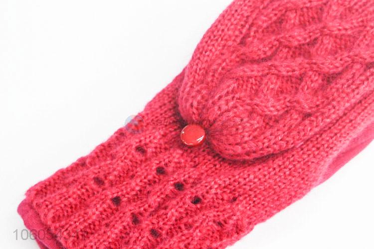 Fashion Knitted Five Fingers Gloves Kids Warm Gloves