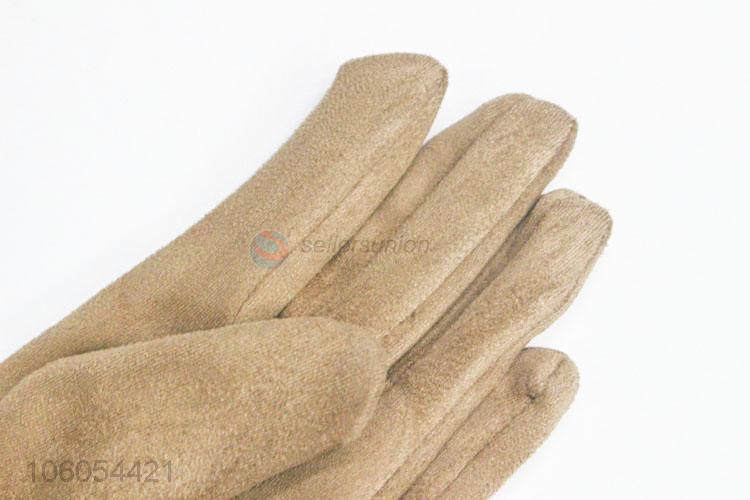 Factory Price Outdoor Windproof Velvet Warm Gloves For Children