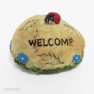 Lovely home decorative resin stone welcome ornaments