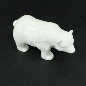 Recent design bear shape unpainted ceramic decoration