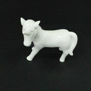 High quality unicorn shape white ceramic decoration