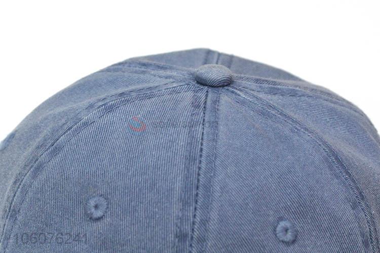 New style blue custom cotton embroidery baseball cap/hat