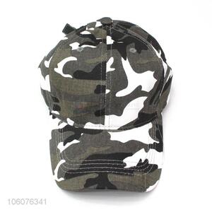 High quality customize camo 6 panel baseball caps