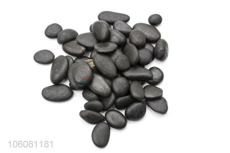 Top selling 0.8-1.2cm garden decoration material in black color pebble stone