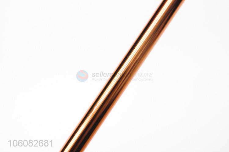 Hot sale single rose gold color foundation makeup brush with plastic handle