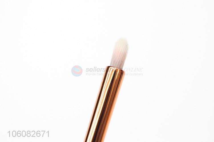 Factory supply golden plastic handle nylon hair makeup brushes