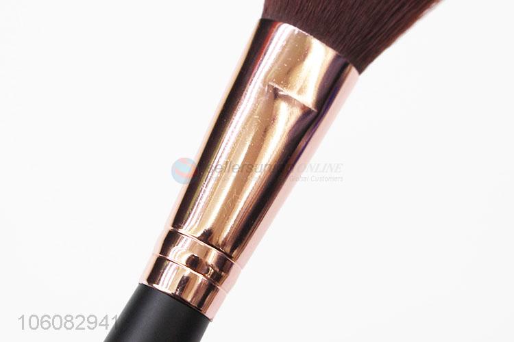 New black wood handle synthetic makeup brushes