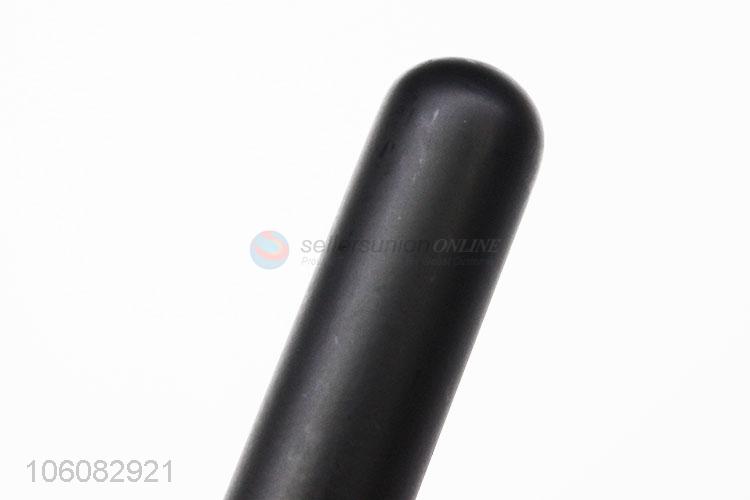 Wholesale black wooden handle brown nylon hair makeup brush