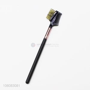 High quality black wooden handle makeup eyebrow comb brush