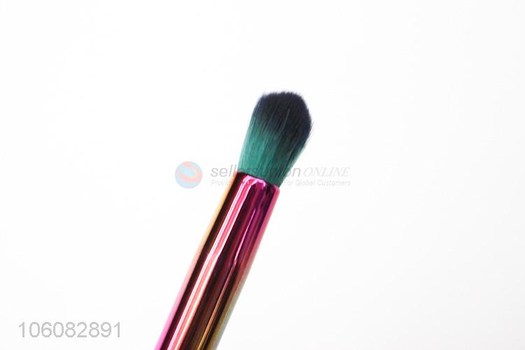 Factory price black handle green synthetic hair makeup brush