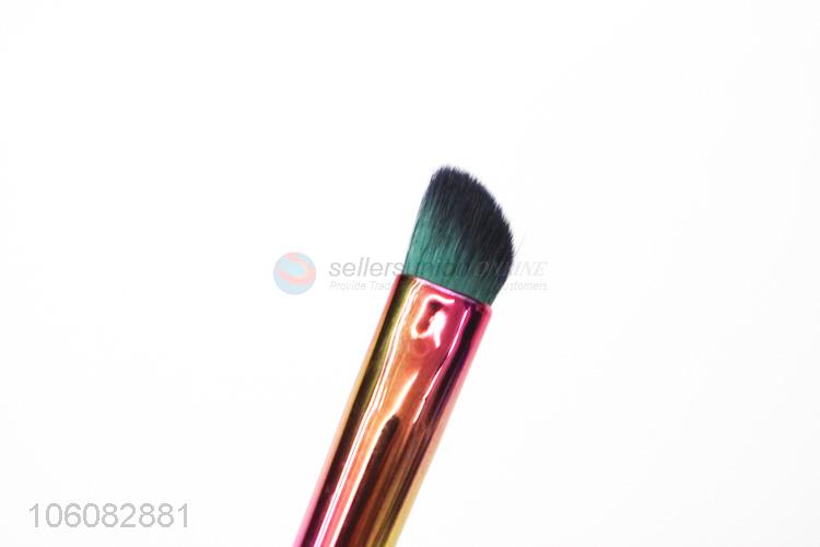 Unique design rainbow ferrule beautiful color cosmetic makeup brush