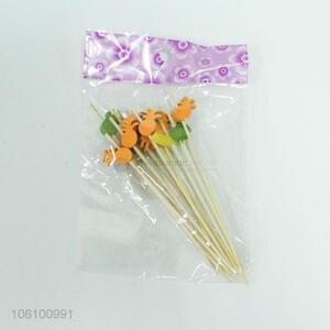 New arrival 12pcs bamboo skewers fruit toothpicks for party